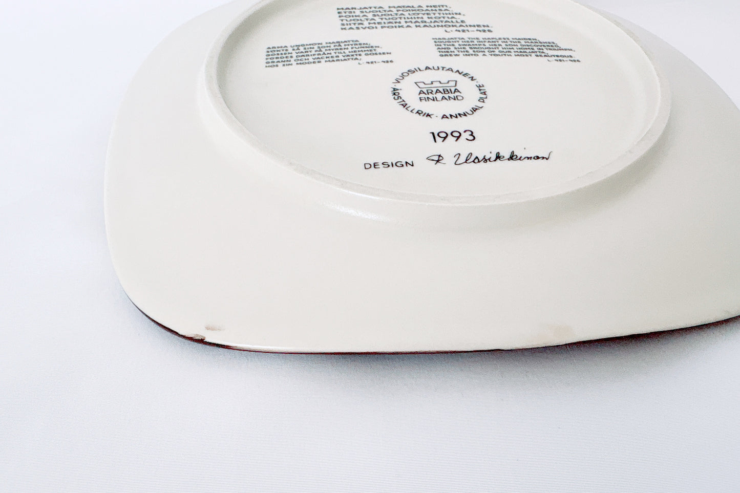 <Last One>ARABIA Kalevala  イヤープレート1993