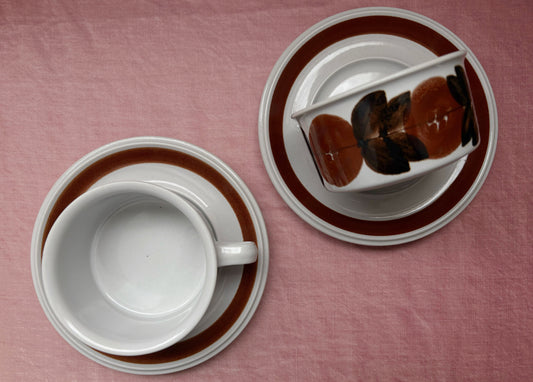 ARABIA Rosmarin カップ＆ソーサー《2客セット》｜静かな朝のぬくもりを分け合う器