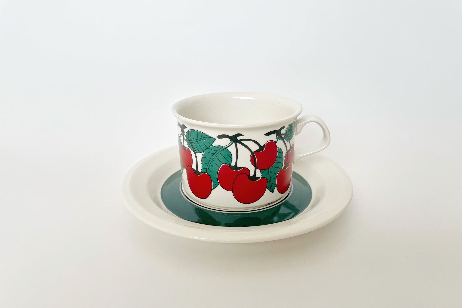 ARABIA Kirsikka カップ＆ソーサー｜さくらんぼ柄の北欧ヴィンテージ

