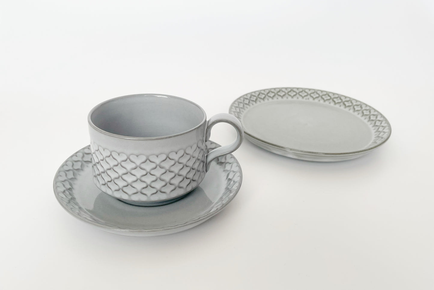 J.H. Quistgaard Cordial トリオセット｜グレーのレリーフが美しい北欧ヴィンテージ
