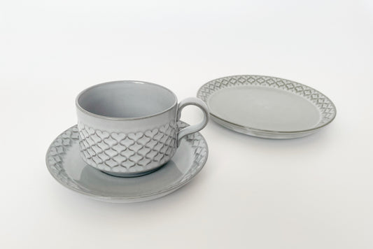 J.H. Quistgaard Cordial トリオセット｜グレーのレリーフが美しい北欧ヴィンテージ